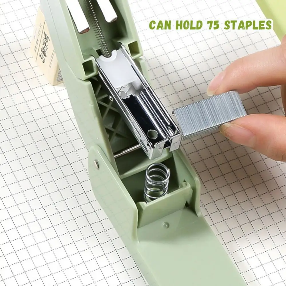 Gradient Color Stapler Use 24/6 26/6 Staples Heavy Duty Long Stapler Metal 360 Degree Rotary Bookbinding Machine School Office