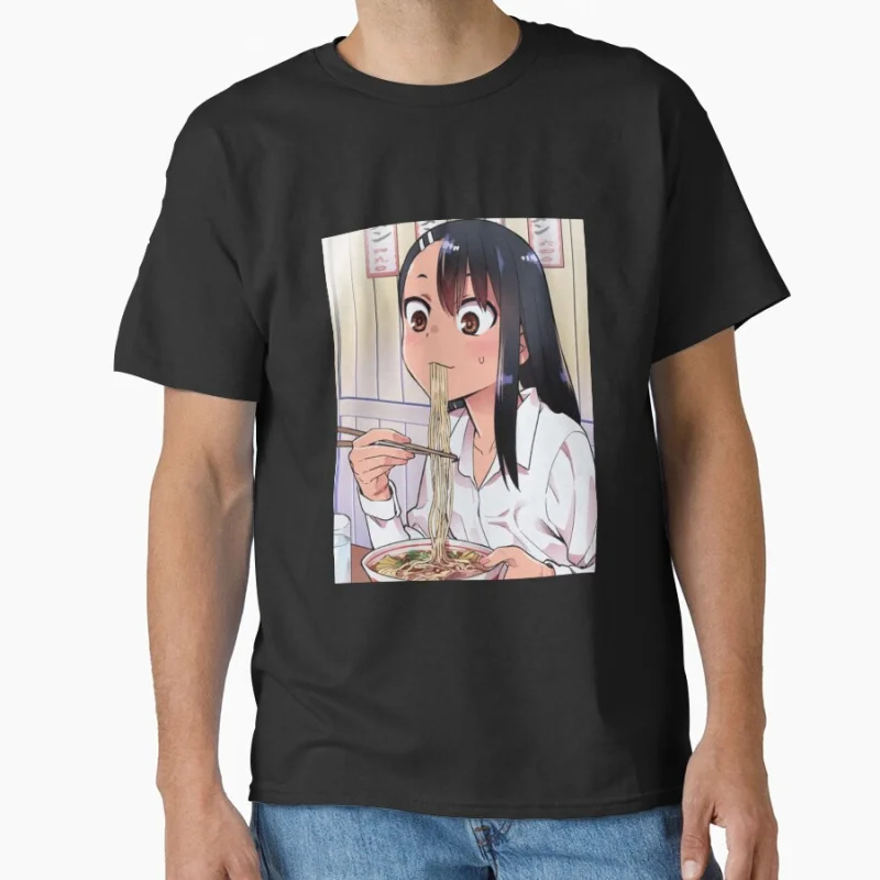 

Ramen Meal Dont Toy With Me, Miss Nagatoro Anime T shirt for man Large size Tops Manga Graphic Print Y2k Clothes Cartoon Tee