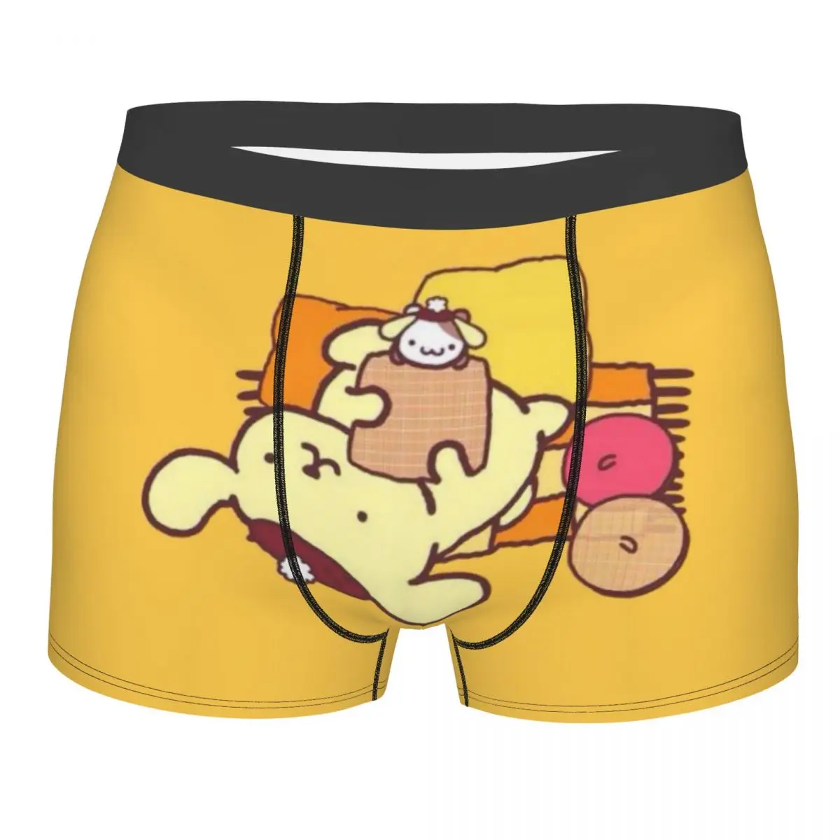 

Модные боксеры с героями мультфильмов аниме Pom Pom Purin, шорты, мужские трусы, удобные трусы, нижнее белье