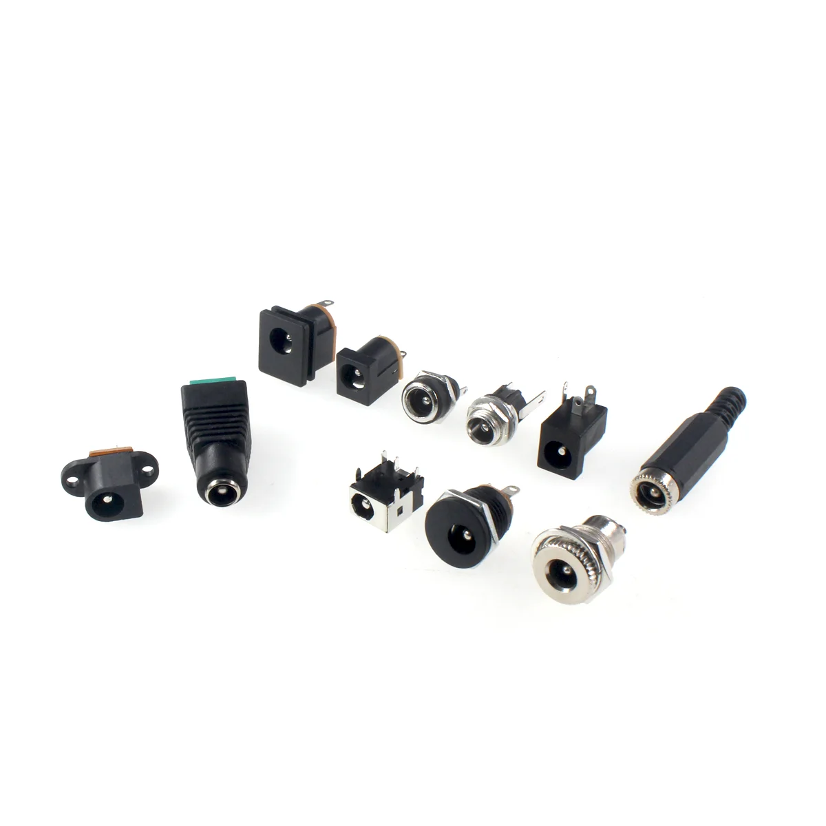 20Pcs DC Connector 5.5x2.1mm 2.5 Power Female Jack Charge Socket Plug Adapter DC-005 DC012 DC015 dc022 dc022b dc053 dc054 dc053a