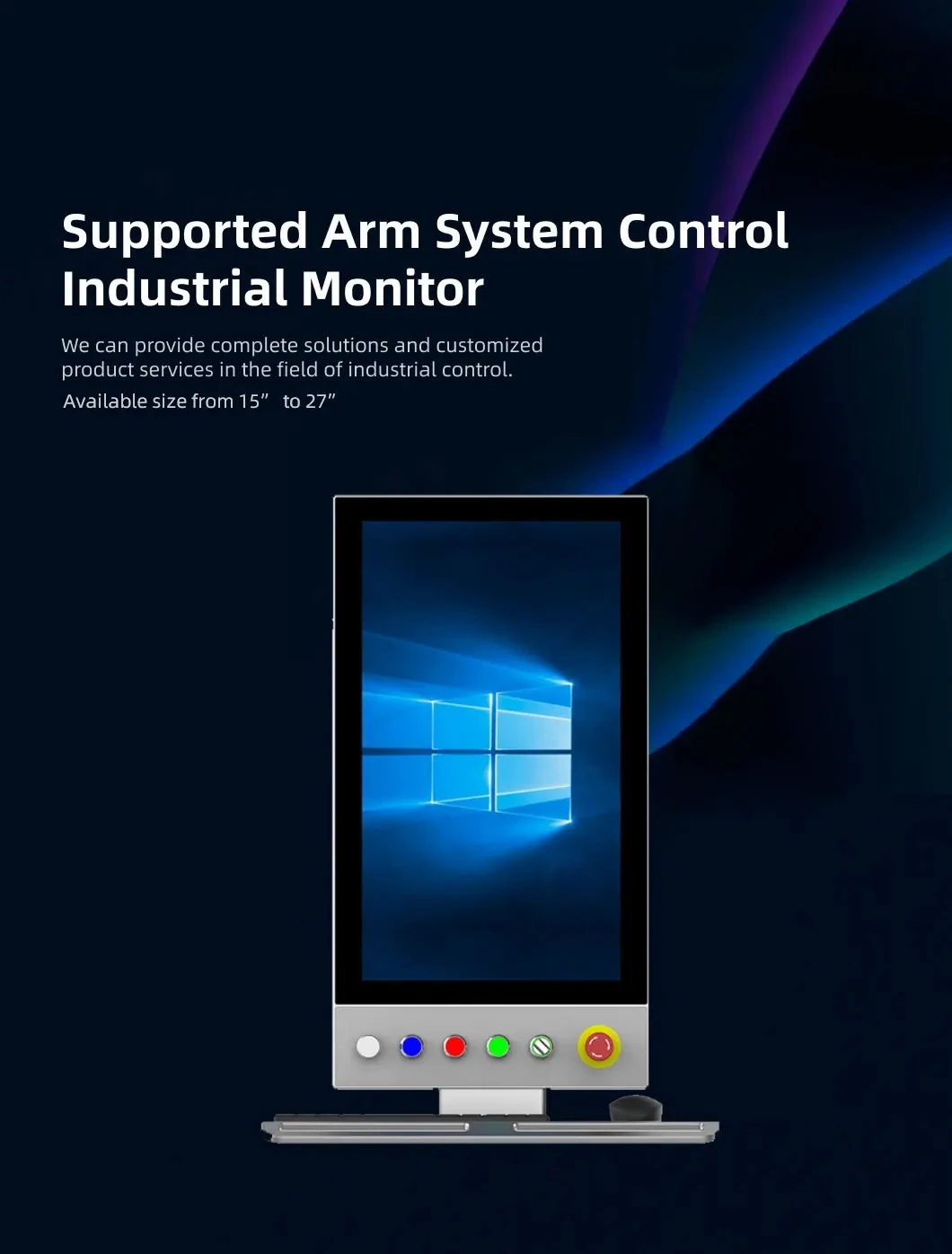 21.5 Inch Cantilever Display Panel  Portrait Capacitive Touch Screen High Definition Lcd Portrait  Industrial Display