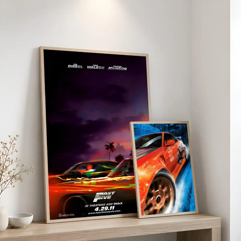 F-Fast And F-Furious Classic Vintage Poster Home Artwork For Living Room Bedroom Office Dorm Apartment Gift