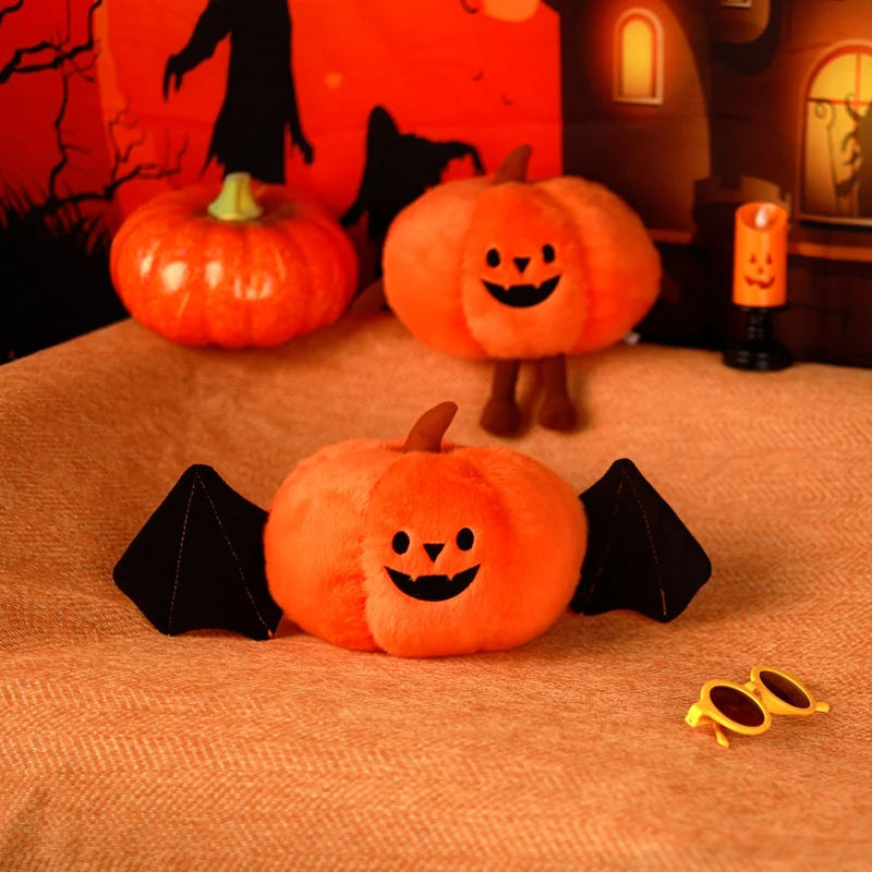 20 cm Halloween Pompoen Knuffel Gevuld Insteekende Schattige Pop Vleermuis Pompoen Tricking Pops Festival Geschenken