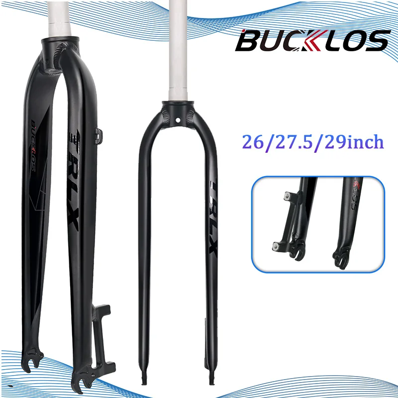 

BUCKLOS Bicycle Forks 26 27.5 29 Rigid Bike Fork Aluminum Alloy 1-1/8 Mountain Bike Front Forks Cycling Accessories