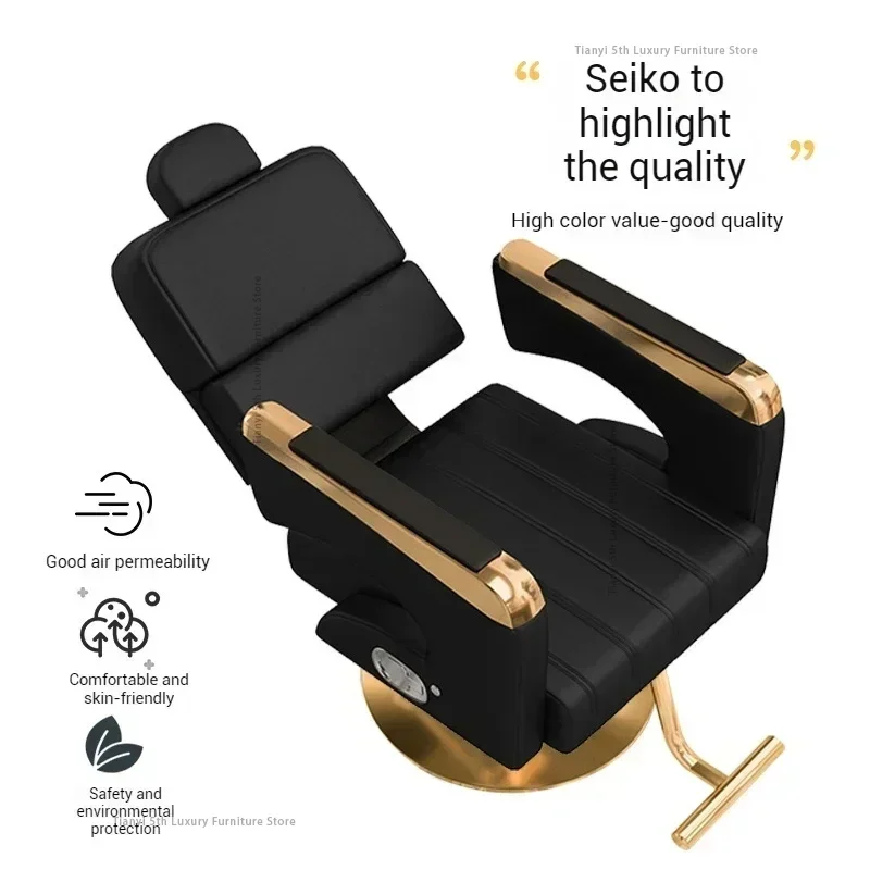 

Commercial Furniture Barber Chairs Hairdressing Chair with Adjustable Footrest and Backrest for Salon or Barber Shop