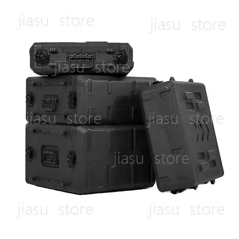 

Shock Resistant Carbon Fiber Storage Box Portable Double Door Wireless Microphone Carry Case