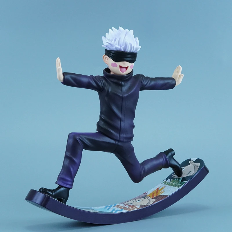 16cm Jujutsu Kaisen Anime Figure Gojo Satoru GK Action Figurine PVC Andwobble Model Collectible Car Desktop Decoration Toy Gift