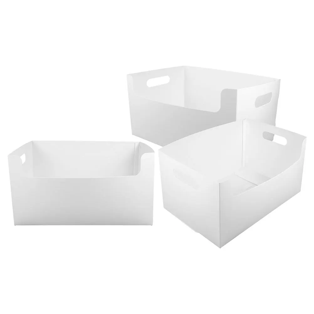 3pcs Magazine File Holder Abs Desktop Organizer For Documents Papers Magazines Storage Box Sundries Basket Household Organizer