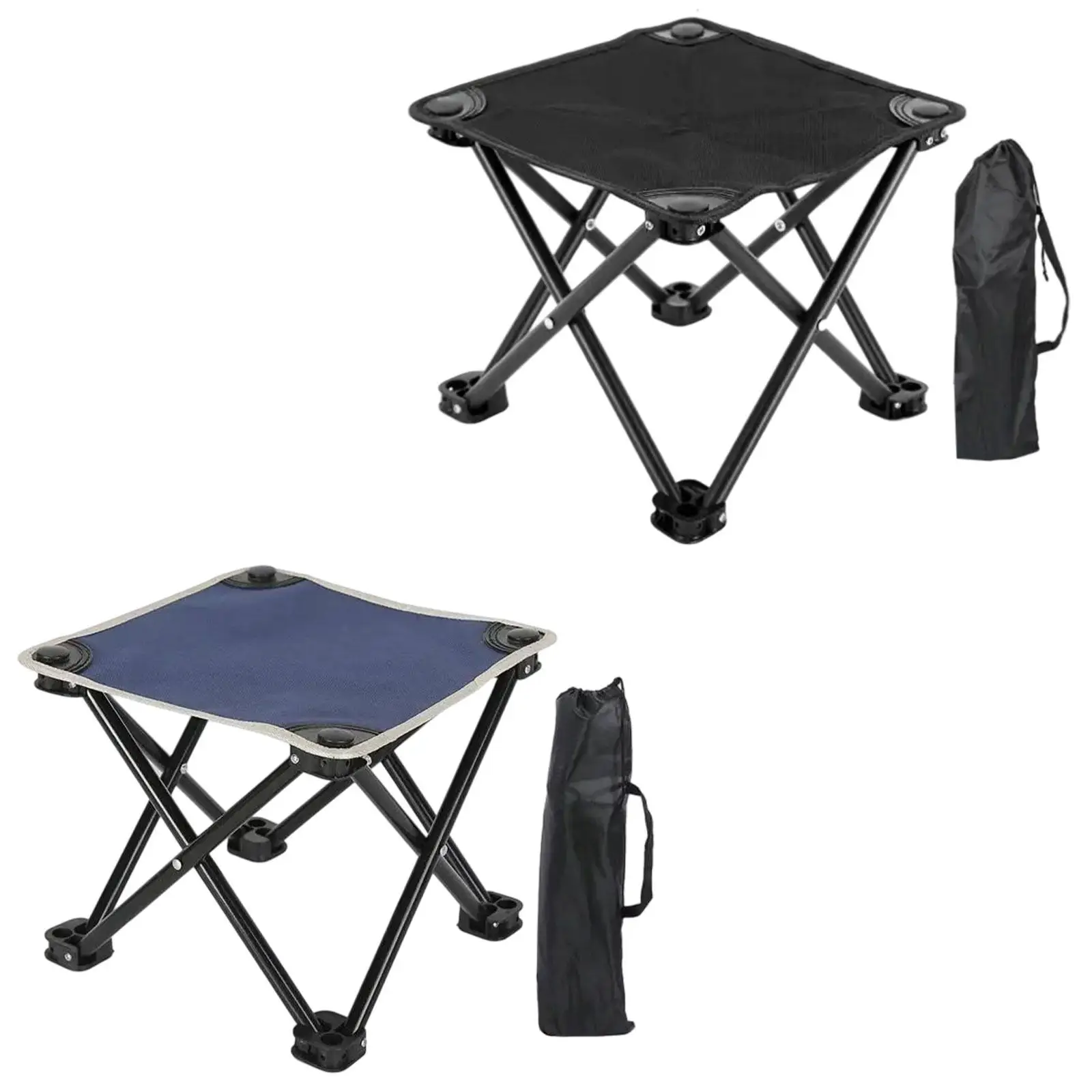 Camping Stool Recliner Foot Rest Sturdy Outdoor Folding Stool Practical Compact Foldable Footstool for Garden Beach Traveling