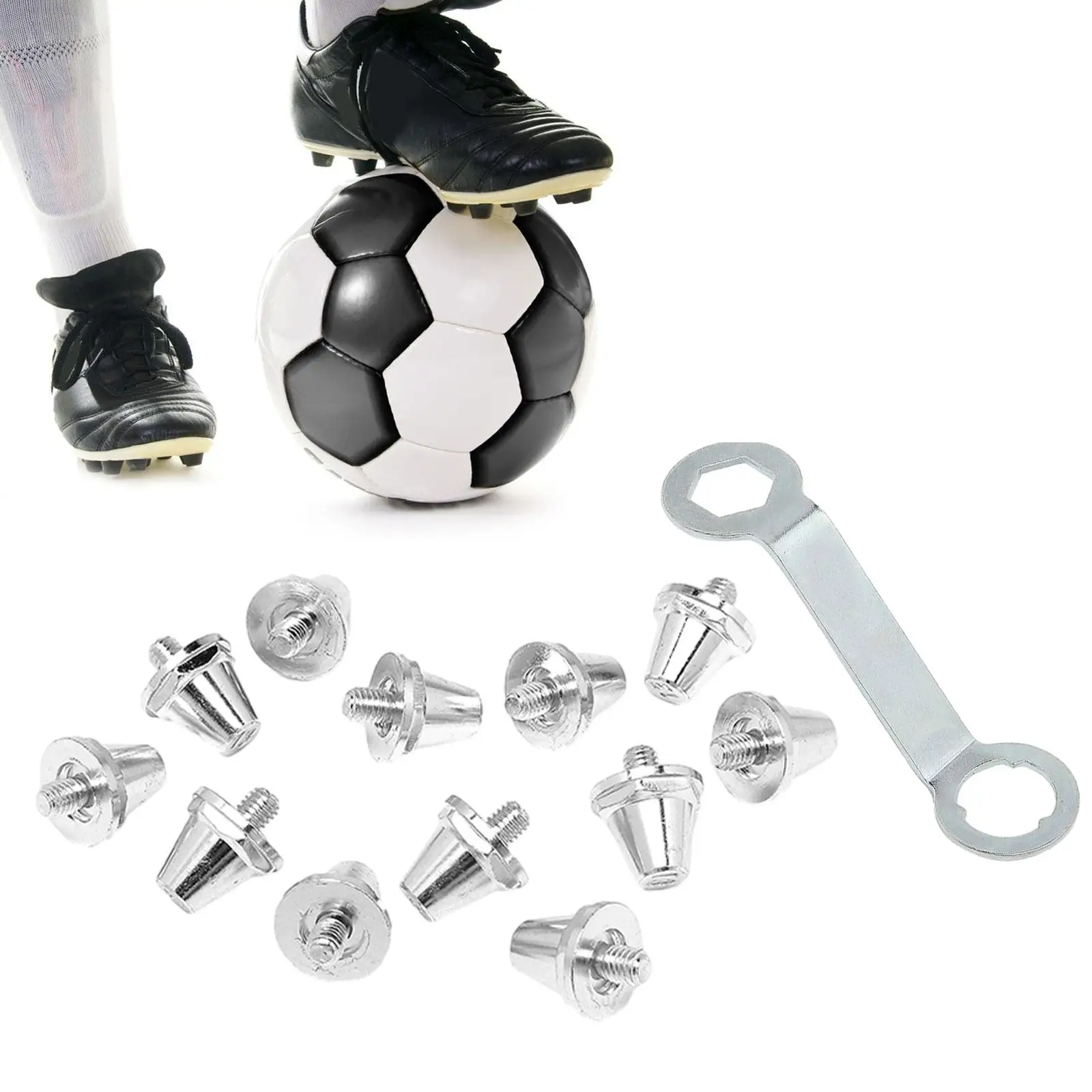 

12Pcs Football Boot Studs Replacement Spikes Anti Slip Aluminum Alloy Soccer Studs Rugby Studs for Athletic