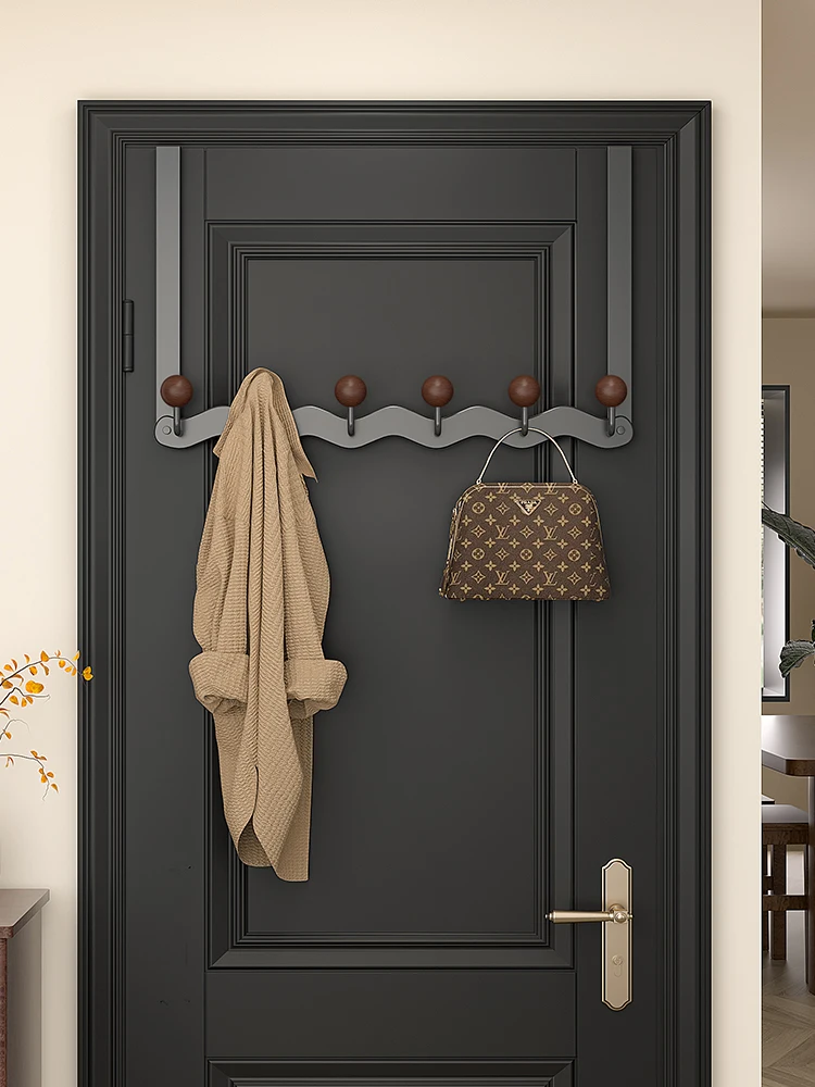 

Extra Long Door Hanger with Anti-Slip Pads, Entryway Organizer for Bags/Coats/Hats, No Nail Wall Mounted Storage Solution