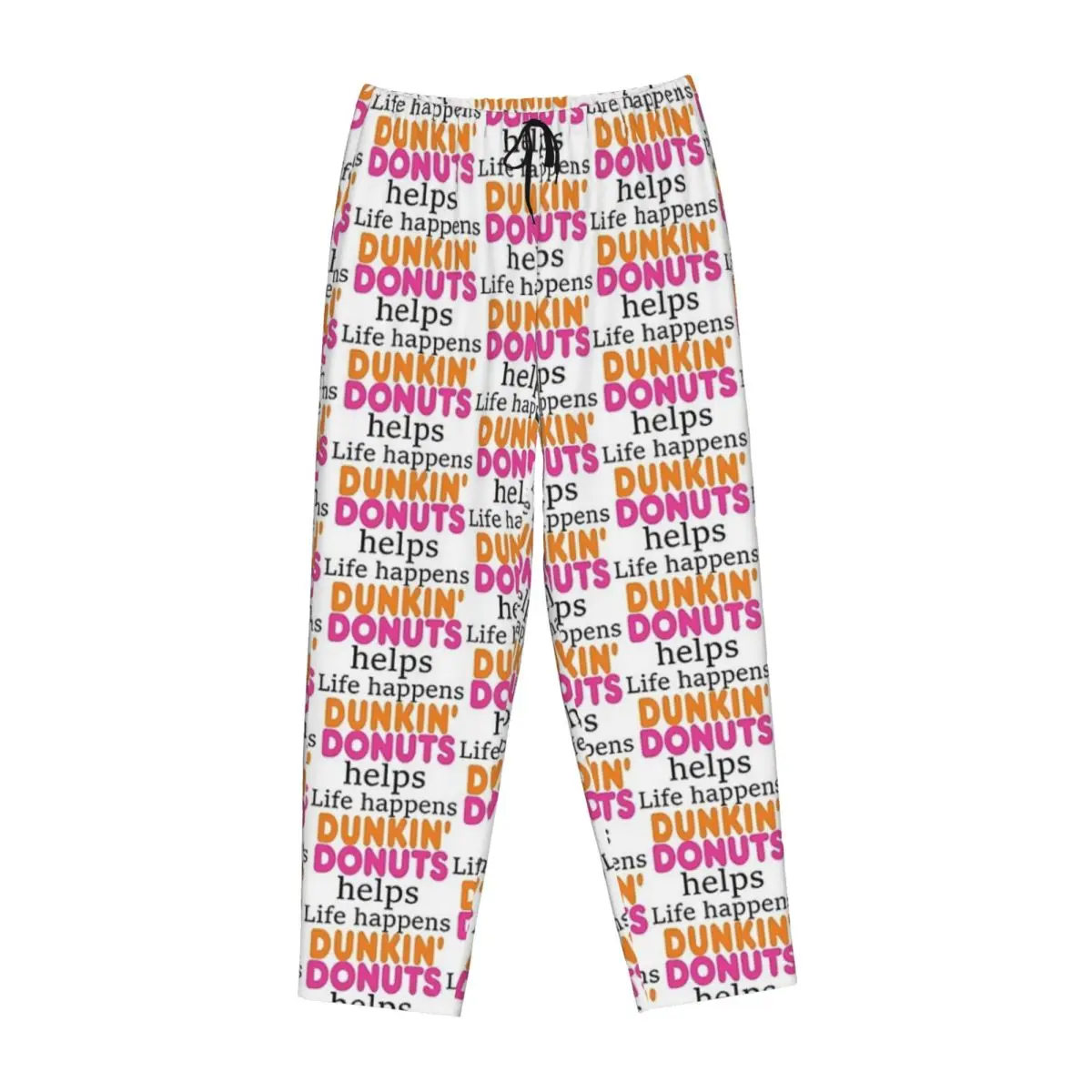 

Custom Life Happens... Dunkin Donuts Helps Women Pajama Pants Lounge Sleep Sleepwear Bottoms with Pockets