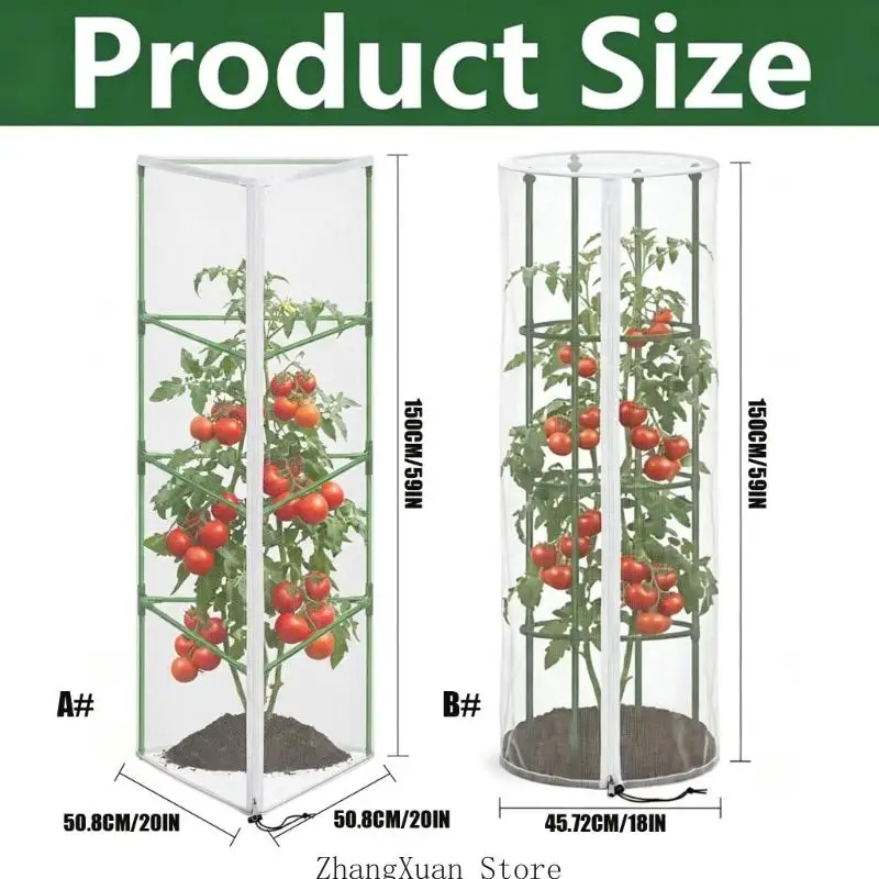 Gartenabdeckung für den Tomatenanbau mit vollständiger Öffnung und Rahmen 3XUF – Detail 6