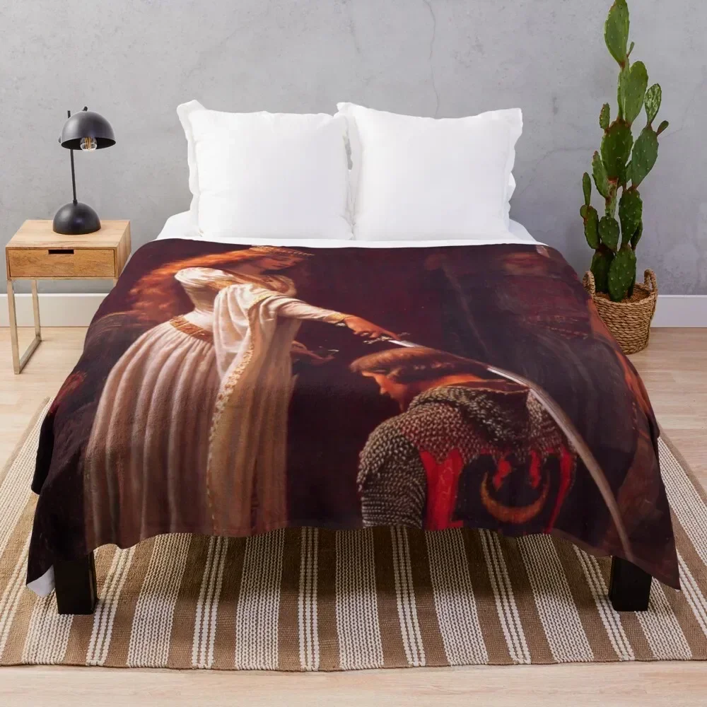 

Edmund Blair Leighton - The Accolade Throw Blanket Men's Soft Warm Throw Blanket for Couch