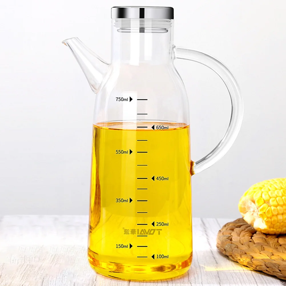 

Leak-Proof Borosilicate Glass Oil Can Sauce Jar with Stainless Steel Cover Storage for Kitchen Seasonings Oil Vinegar Spices