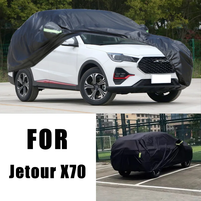 

Всепогодные автомобильные чехлы для Jetour X70, водонепроницаемые, пылезащитные, УФ-защитные, снежные, устойчивые к царапинам, защита