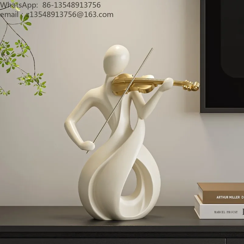 High-end Italian violin art personalized ornament office living room TV cabinet soft decoration