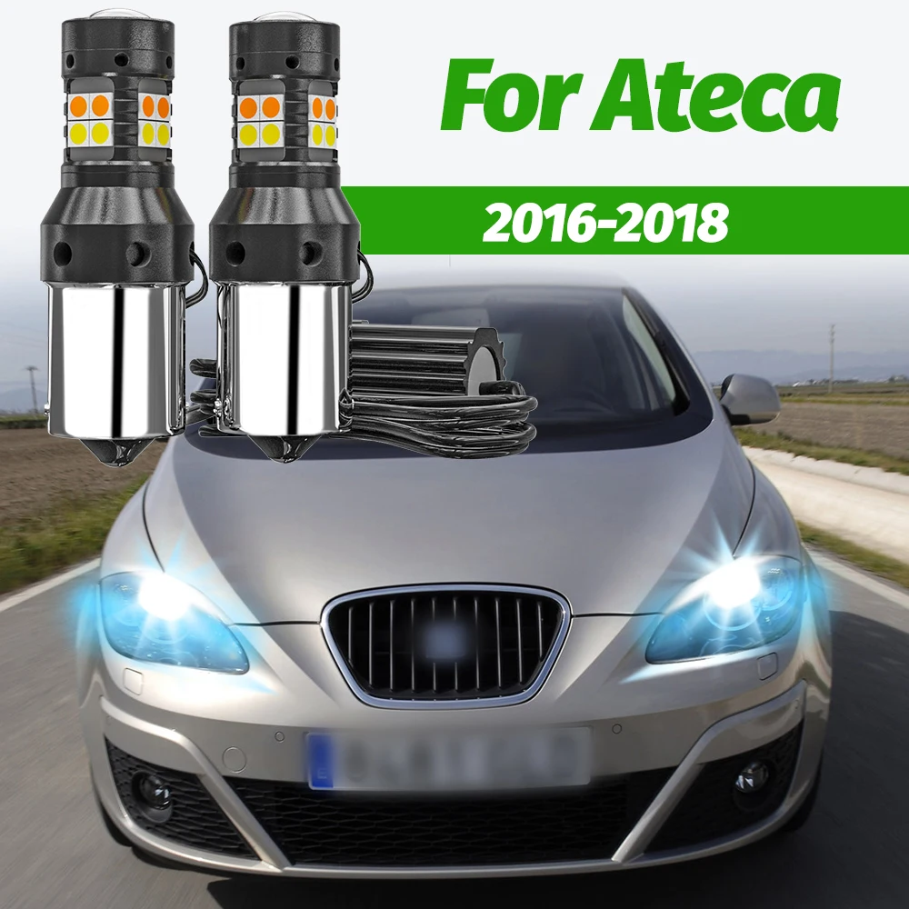 

2 шт. двухрежимный указатель поворота + дневные ходовые огни, аксессуары, светодиодные DRL для сиденья Ateca 2016 2017 2018