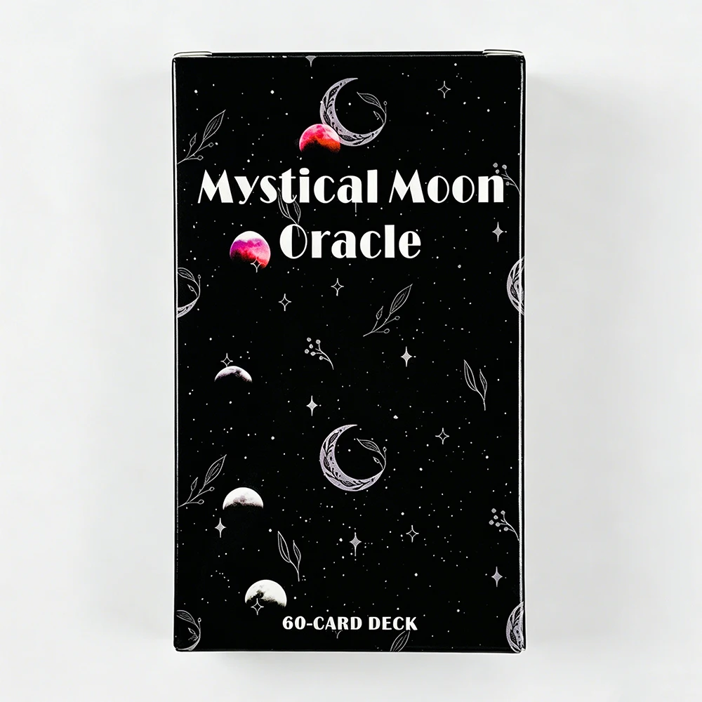 Juego de mesa Mystical Moon Oracle Cards, 60 cartas con significados para adivinación de alma gemela, juguete para fiestas, entretenimiento, juego de ocio