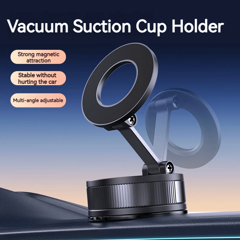 Magnetic Car Phone Holder Mount, 360° Adjustable Vacuum Strong Suction Phone Stand for SmartPhone/Car/Gym/Mirror/ Smooth Surface