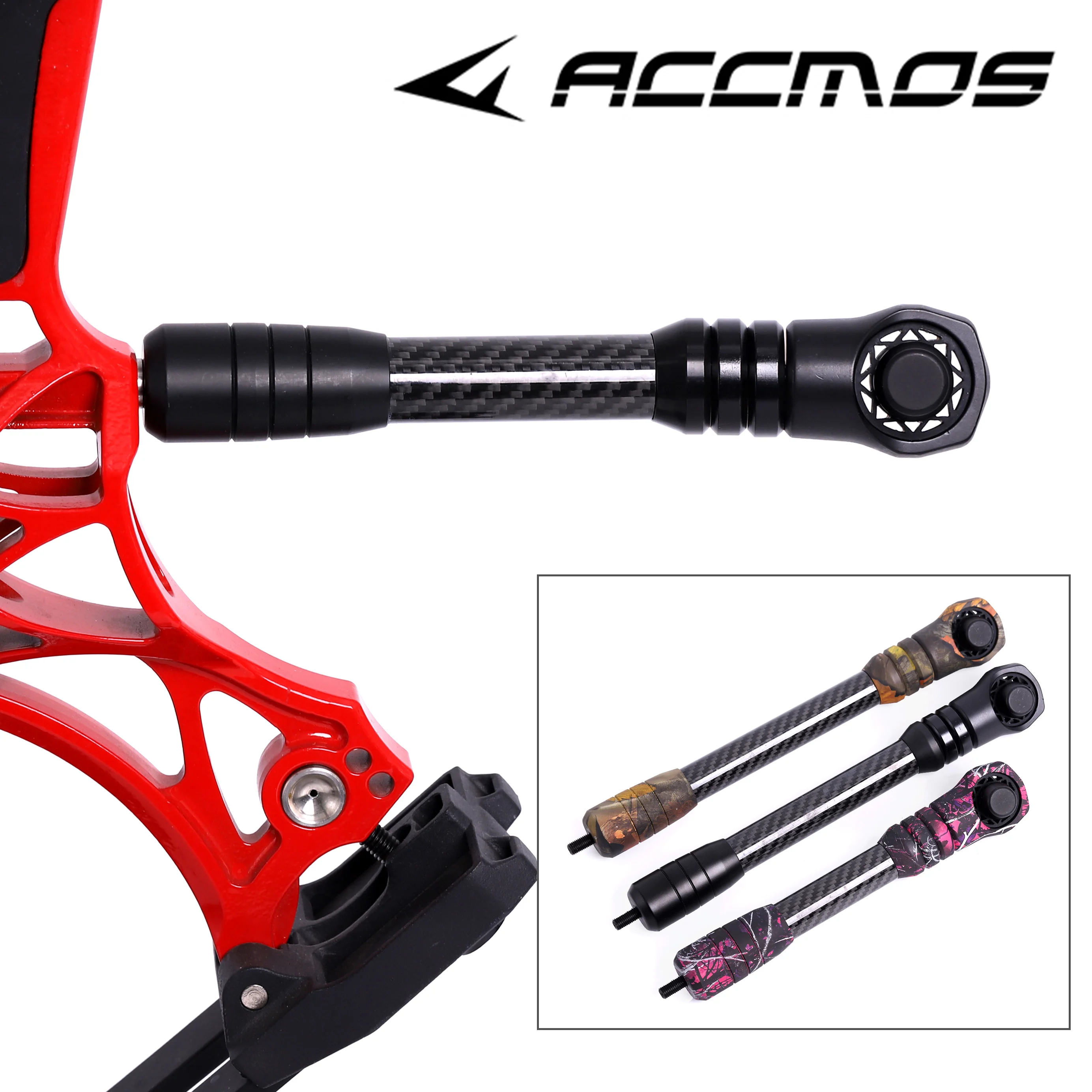 

Archery Compound Bow Stabilizer 3k Pure Carbon Fiber Stabilizer 6/8Inch Shock Absorber Dampener For Outdoor Sport Accessories