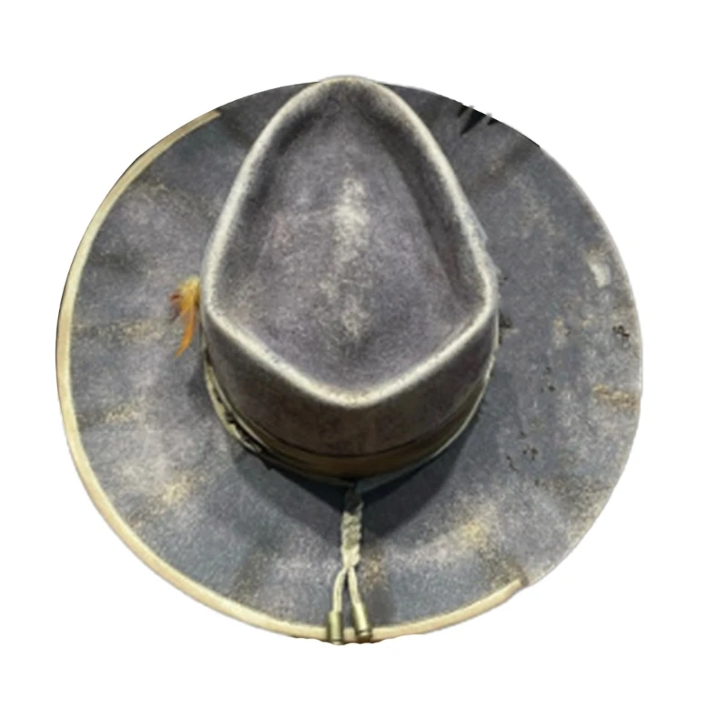 A2ES Elegant Homburg Top Hat Cowboy Costume for Outdoor Gatherings Activity