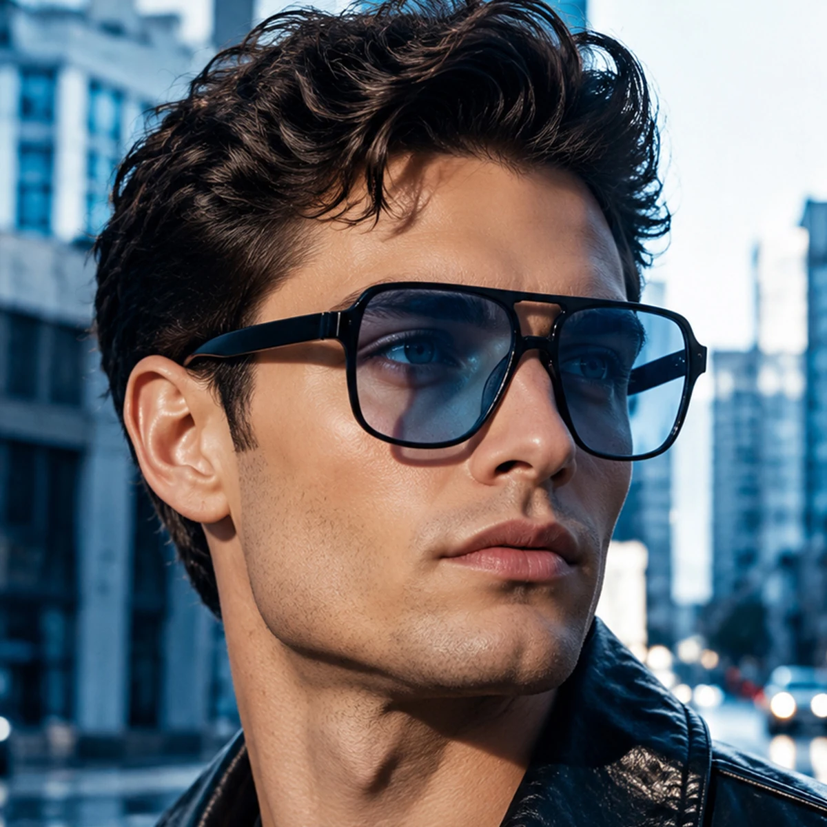 Men'S Fashion Round Glasses - 1 Par de Óculos Masculinos Clássicos