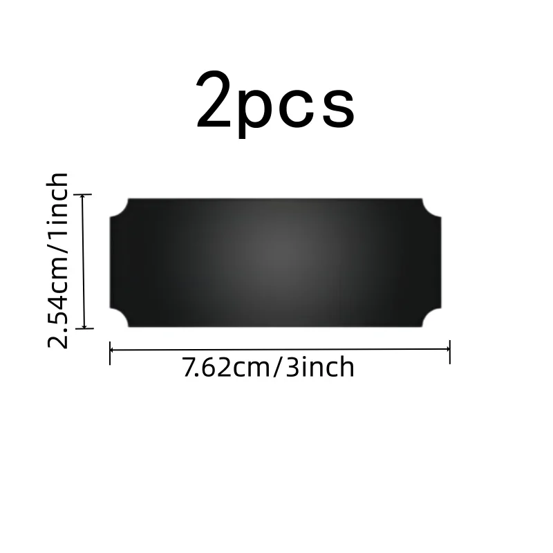 Durable Scratch Resistant Customizable Name Cards, 2 pcs Black, Business Event Badges, Multipurpose, Versatile