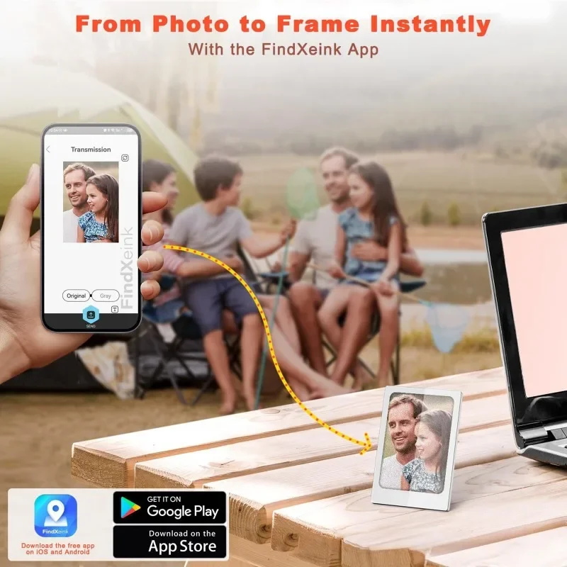 4-inch Magnetic E-Ink Screen Photo Frame with High-Definition Color Screen Low-Power Frame Wall-Mounted Electronic Photo Album
