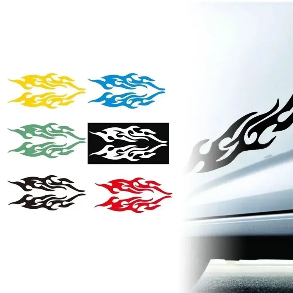 1PC Car Motorcycle Flame Vinyl Sticker Kit Fits For Car Motorcycle Gas Tank Waterproof DIY Motorcycle Decoration Decals Stickers