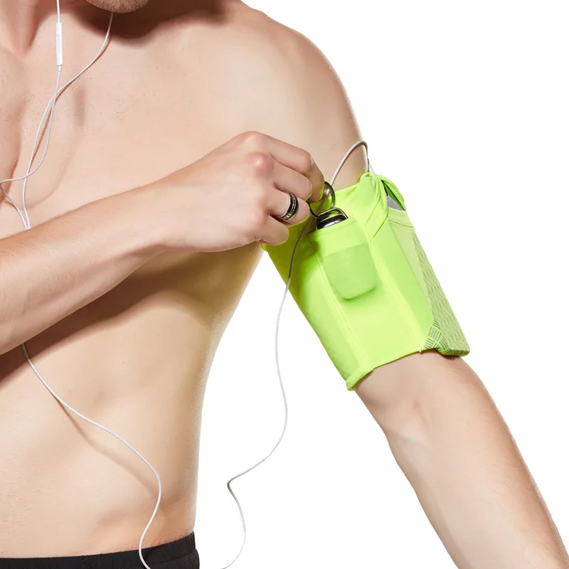 Elastic Close-Fitting Sports Arm Bag Reflective Running Arm Sleeve Portable Phone Arm Pouch Women Men Fitness Mini Item Wrist Pa