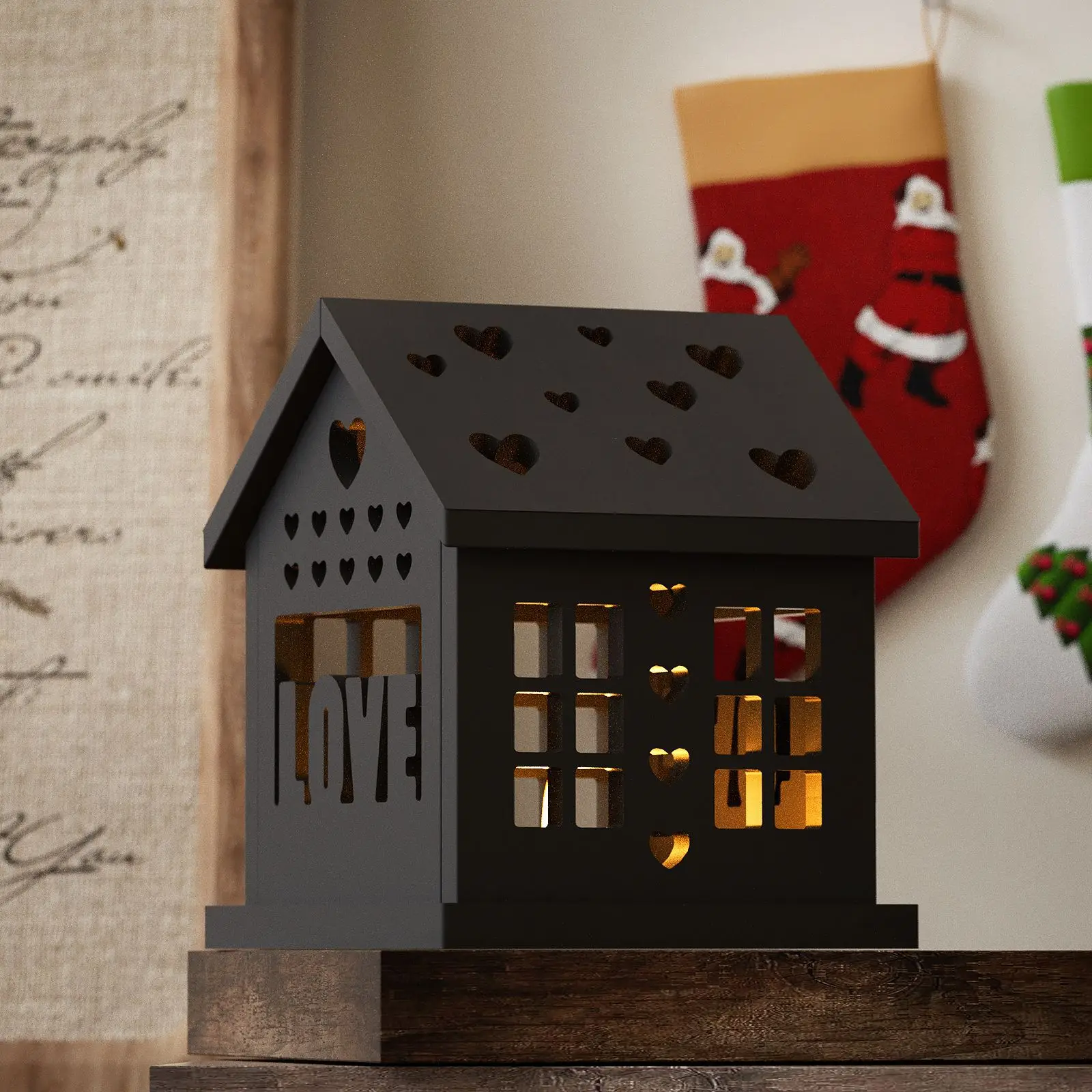 Stampo in silicone per candele di giunzione per casa di Natale fai-da-te per gesso Amore Decorazione domestica Stampo per stoccaggio artigianale in resina epossidica di cristallo