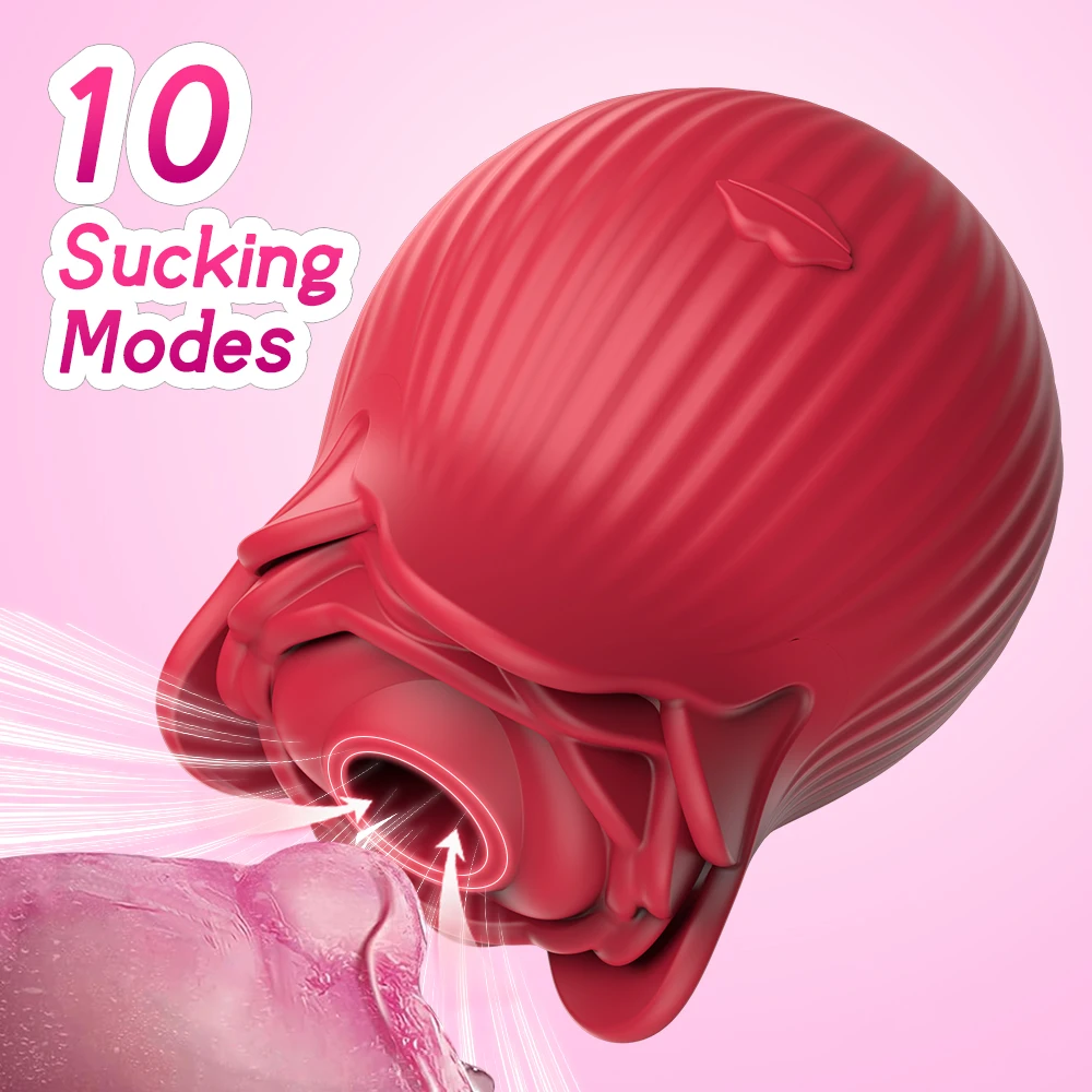 New Powerful Sucking-Rose Vibrator Toy for Women Vacuum Stimulator Oral Nipple Clit Sucker Female Sex Toy Goods for Female Adult