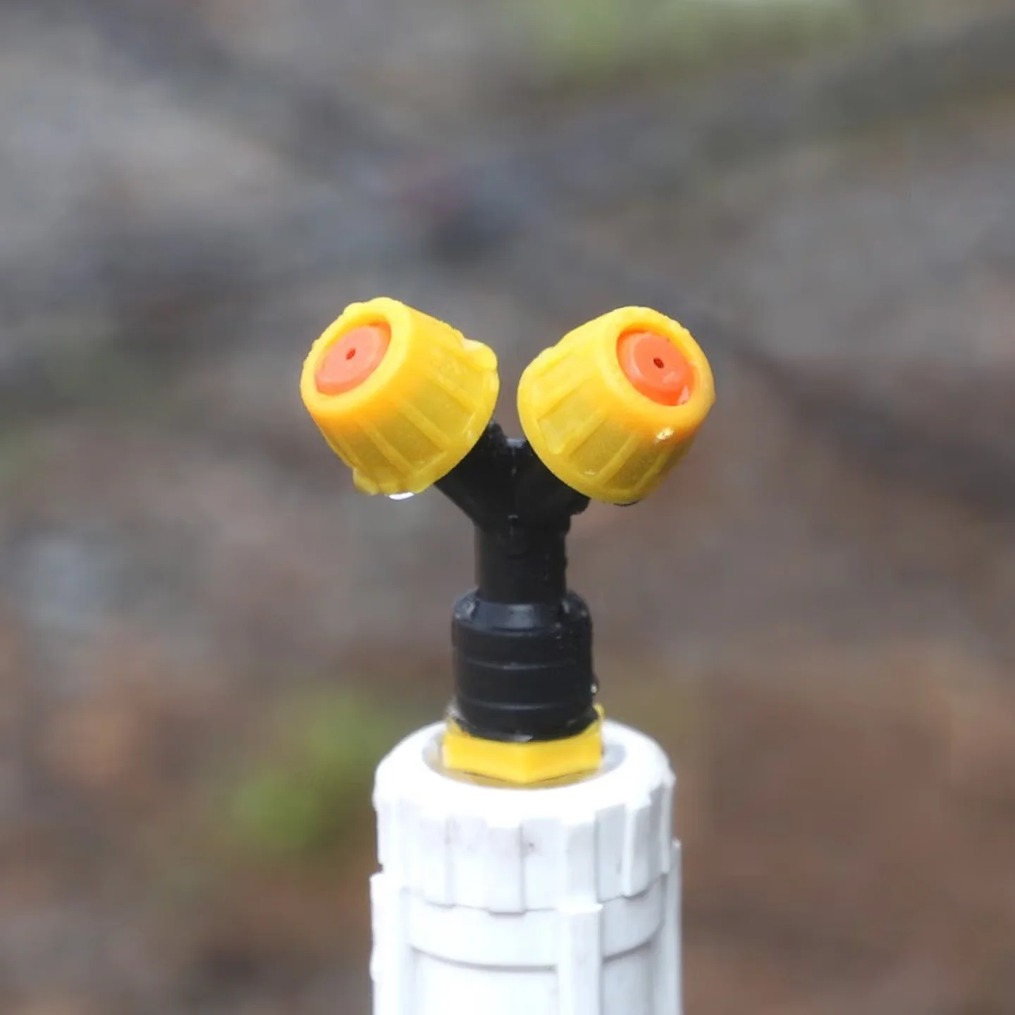 Spruzzatore nebulizzatore in plastica tipo Y da 1/2 pollice - Controllo polvere per irrigazione da giardino a doppio ugello per cantiere