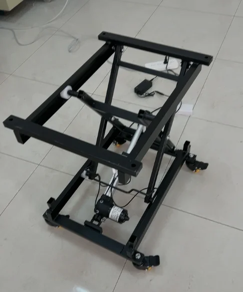 24V Electric Folding Iron Lifting Frame 300kg Load Wired Remote Control Lifting Hardware for Multifunctional Coffee Table Dining