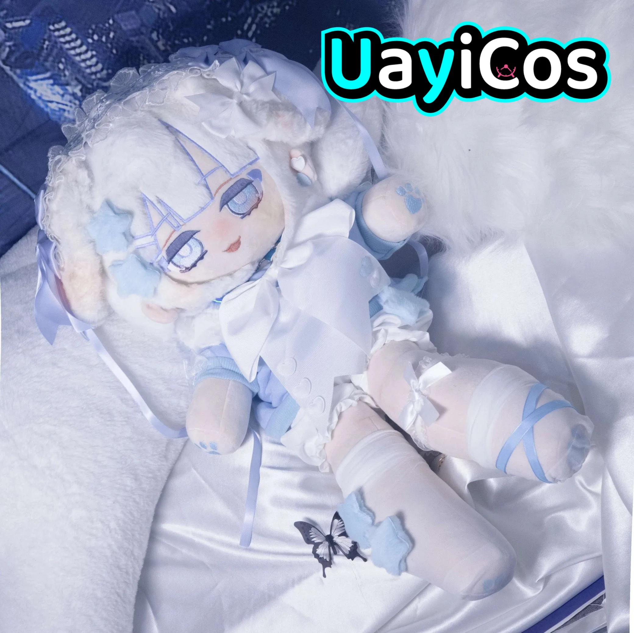 

60cm Anime Ame yu Blue Elf Ear Angel Princess Monster Stuffed Long legs Plushies Plush Cotton Doll Body Toy For Kids Gifts