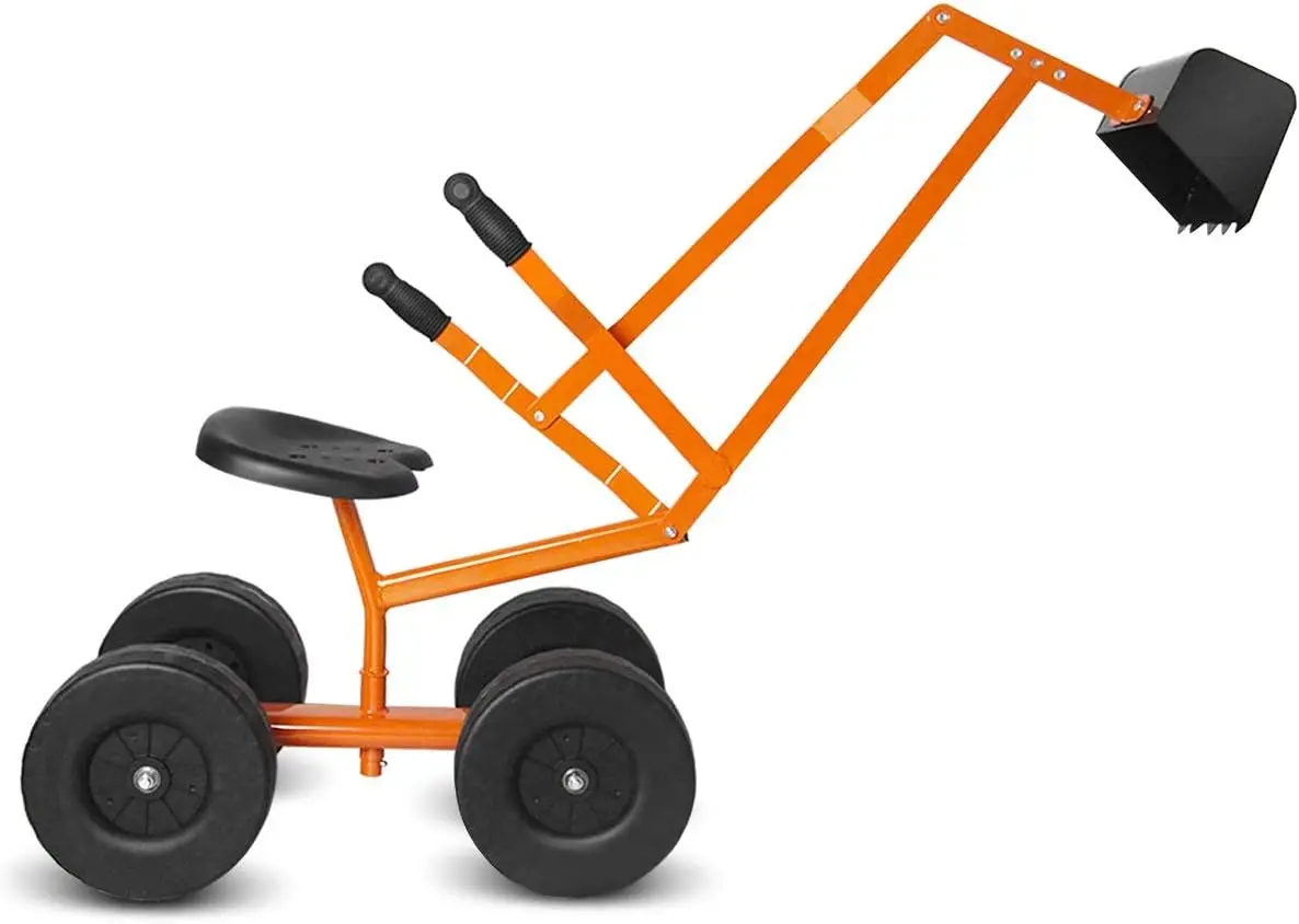 

Sandbox Digger, 360° Rotation Kid Excavator Toy Crane with 4 Wheels, Heavy Duty Steel Outdoor Play Digging Toys for Sand, Dirt,