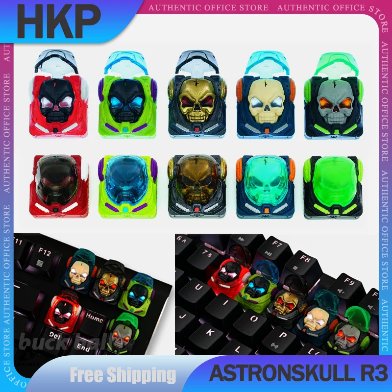 

HKP Astronskull R3 Customized Mechanical Keyboard Resin Keycap For Cherry Mx Personalized Keycap Gamer Keyboard Accessories Gift