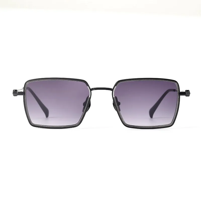 Vintage Large Frame Outdoor Sports Men's Square Frame Pure Titanium Sunglasses 2025 Women's High-end Luxury Brand Sunglasses