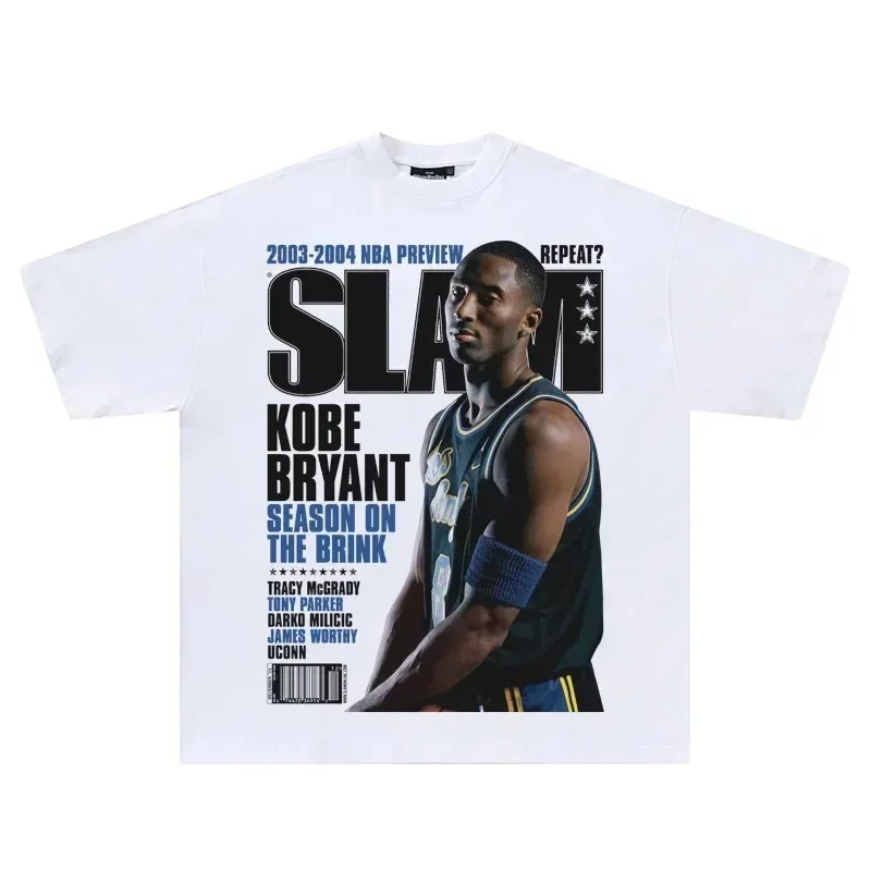 

Summer Cotton T-shirts Streetwear Basketball Kobe Bryant Graphics Printed Loose Oversized Women Tees Tops Men T Shirt Clothing