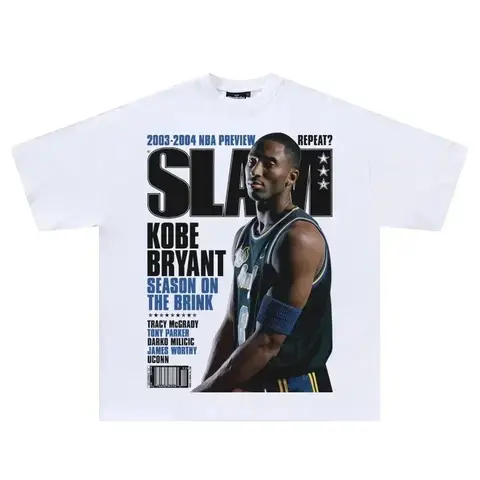 Summer Cotton T-shirts Streetwear Basketball Kobe Bryant Graphics Printed Loose Oversized Women Tees Tops Men T Shirt Clothing