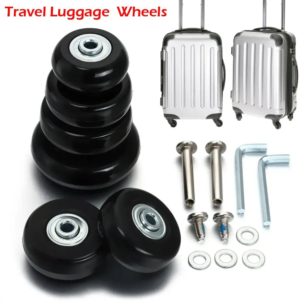 2Pcs Replace Wheels With Screw For Travel Luggage Suitcase Wheels Axles Repair Kit 40/45/50/60mm Silent Caster Wheel Repair