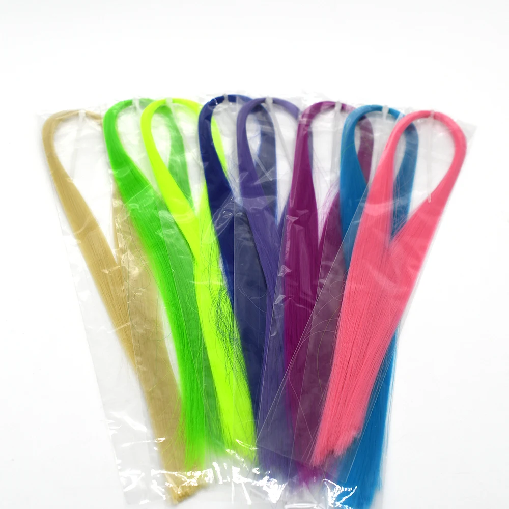 MNFT 5Pcs Laser Color Flash Tinsel Fly Fishing Reflective Filament Fly Tying Metallic Material