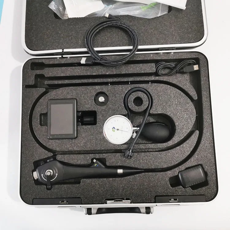 Medical ENT portable fiber video bronchoscope flexible