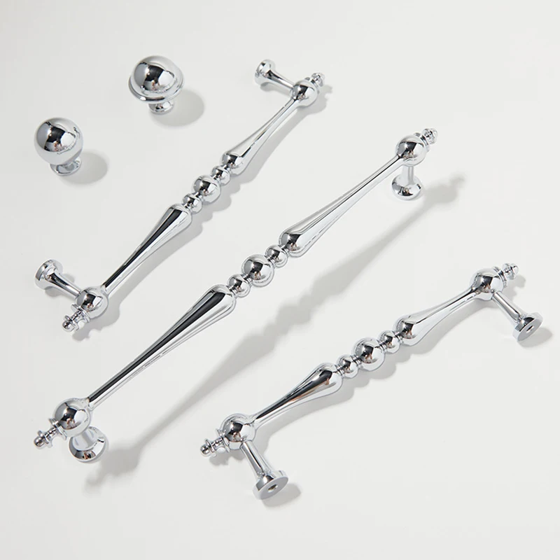 

Роскошные 10 шт., твердые латунные хромированные мебельные ручки, ручки для ящиков, шкаф, шкаф, комод, винный шкаф, ручки