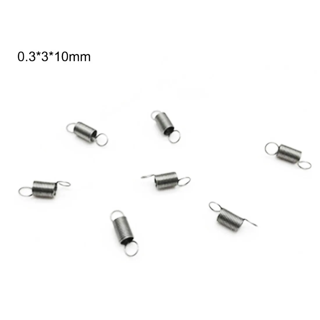 10pcs Stainless Steel Tension Spring 0.3mm Wire Diameter Extension Springs with Tring Mini Type Wholesale New