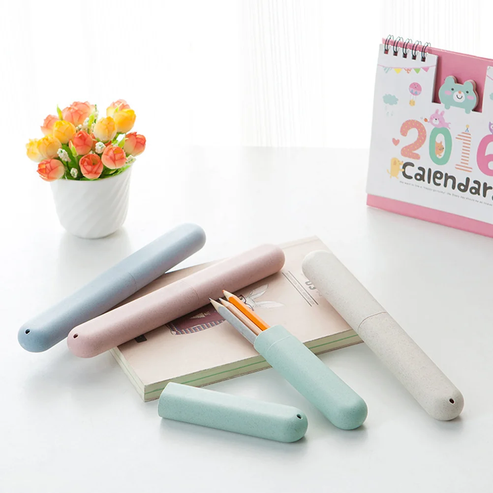 4pcs Creative Toothbrush Containers Portable Toothbrush Storage Boxes Simple Toothbrush Cases for Outdoor Travel