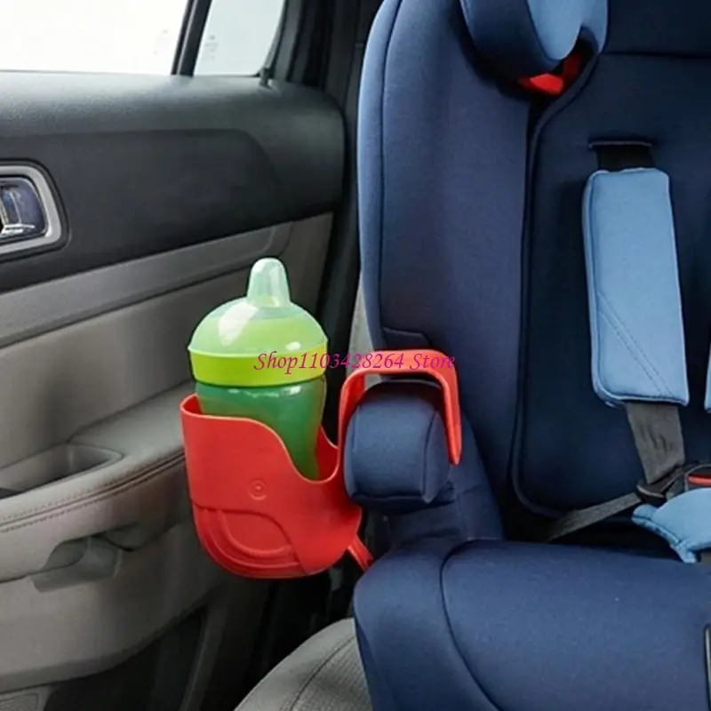 Side Attach Child Car Cup Mount, ABS Drink Cup Rack for Family Travel, Daily Car Use, and Bottle Area Near