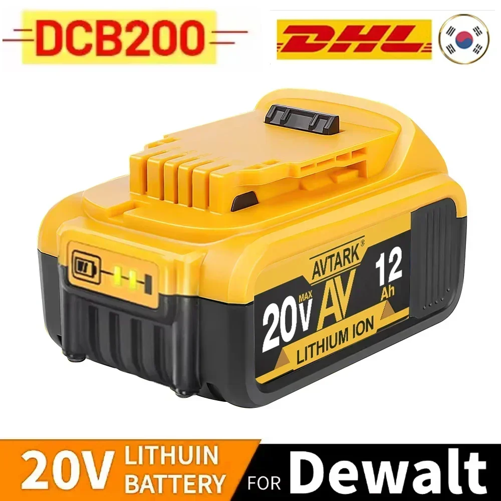 

DCB200 New 100% Original 12000mAh 20V for Dewalt Power Tool Battery DCB206 20V 12.0Ah Battery DCB206 20V Battery DCB205