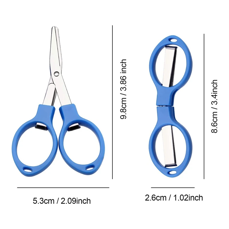 25 Pieces Folding Scissors For MINI Travel Scissors Stainless Steel Portable Scissors For Travel School Office, 5 Colors